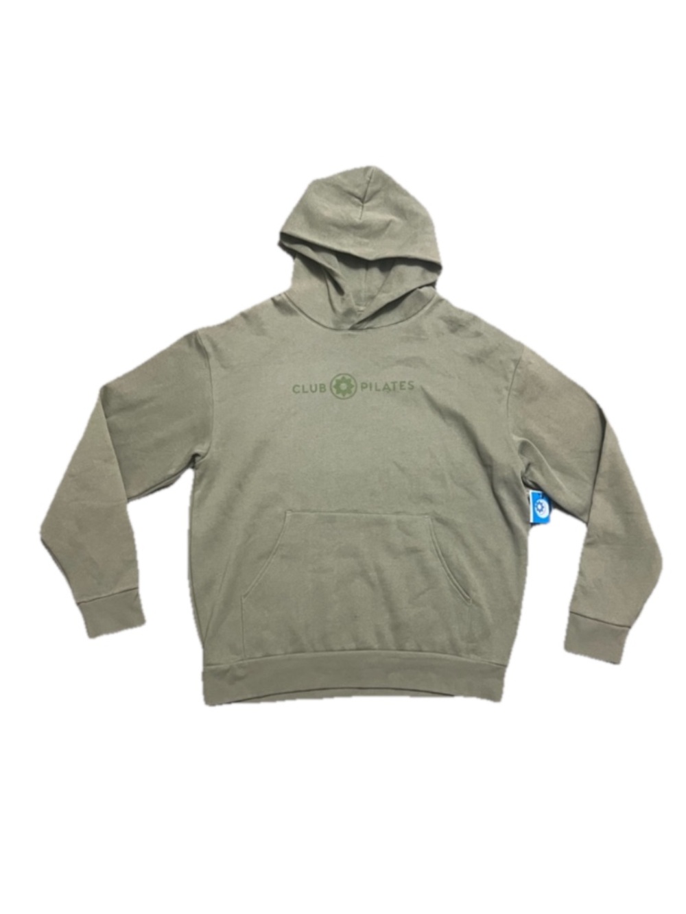 Club Pilates Classic Pullover Hoodie Sweatshirt Olive Green Sz Large (Flaw) NWT